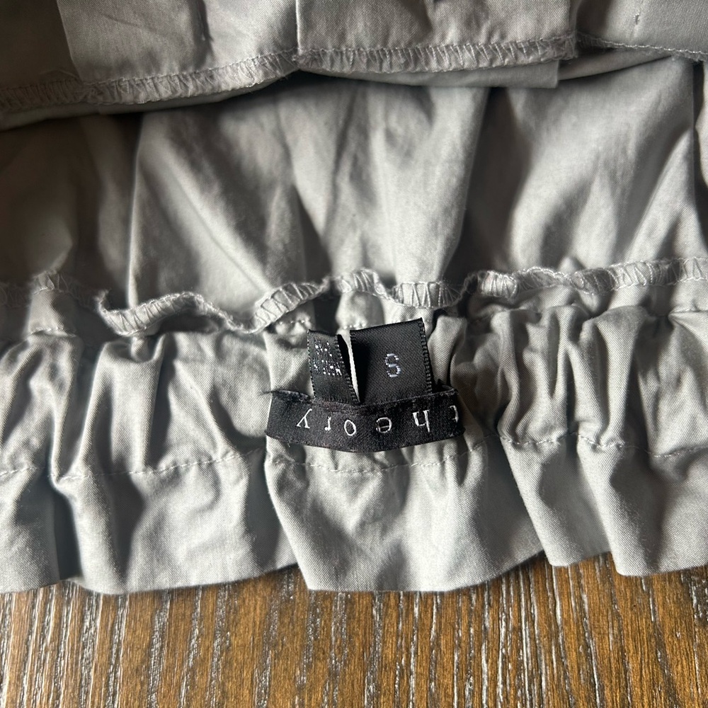 Theory Gray Ruffled Skirt - Picture 3 of 6